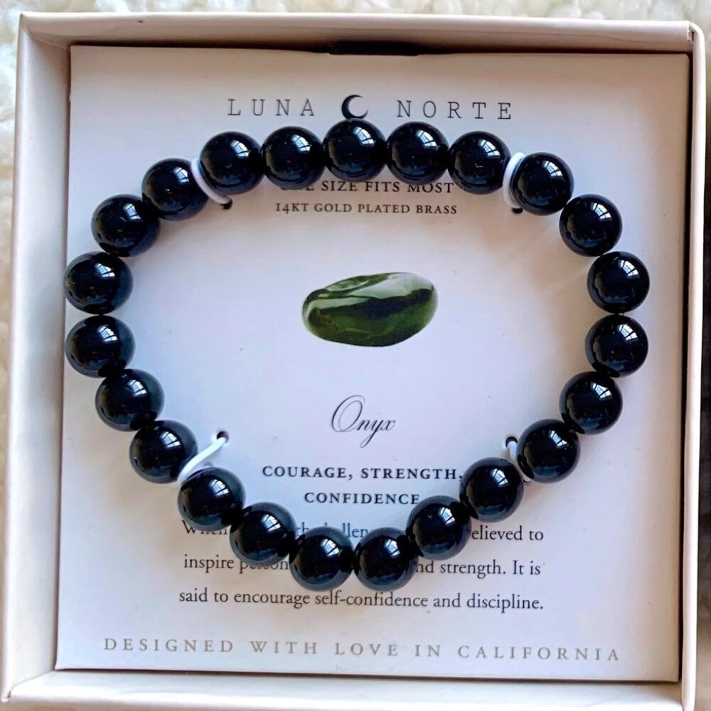 PRICE DROP! Men's Onyx Stretch Bracelet